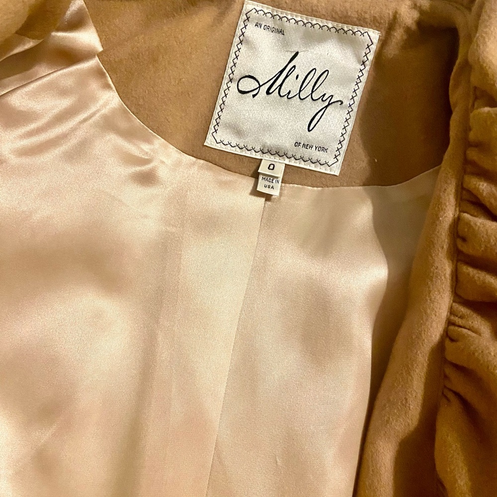 Milly Tan Ruffle Jacket - Picture 3 of 3